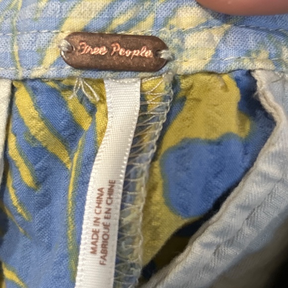 Free People Yellow And Blue Shorts - Picture 3 of 3